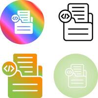 Document Insert Code Vector Icon