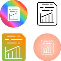 Document Insert Graph Vector Icon