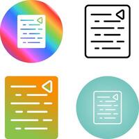 Document Outdent Vector Icon