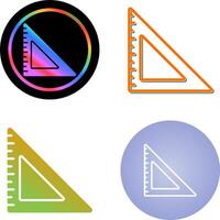 Triangular Ruler Vector Icon