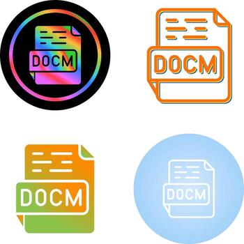 DOCM Vector Icon