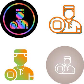 usuario detener vector icono