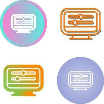 icono de vector de computadora de escritorio