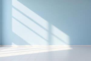 AI generated Interior of empty room with light from window. 3D rendering photo