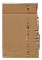 ai généré une pièce de déchiré papier carton avec rugueux bords, une déchiré pièce de papier carton mensonge sur une surface, montrant déchiqueté bords et rugueux texture, transparent Contexte png