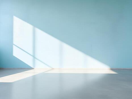 AI generated Interior of empty room with light from window. 3D rendering photo