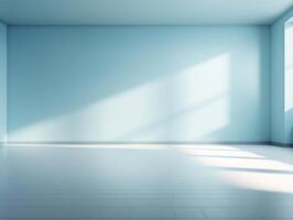 AI generated Interior of empty room with light from window. 3D rendering photo