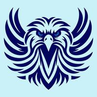 Illustration vector graphic of eagle pattern design front view. Perfect for a background design.