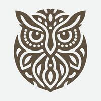 Illustration vector graphic of simple owl pattern design. Perfect for security company logo design.