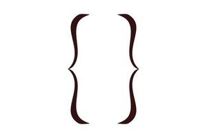 Bracket parenthesis vector. Linear shape icon for text. Typographic symbols of mathematics. Flat illustrations vector