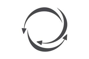 Arrow in a 360-degree circle. Signs with arrows to indicate the rotation or panoramas to 360 degrees. Virtual reality icons. vector