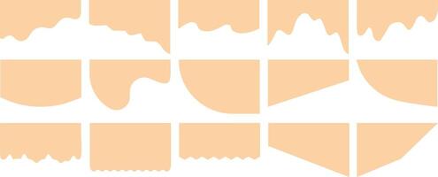 Separator header for App Website, Banners or Posters. Abstract Design Elements for Top and Bottom. Template curve lines. vector