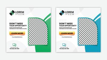 Unique Editable modern Social Media banner Template - Promotional web banner for social media vector