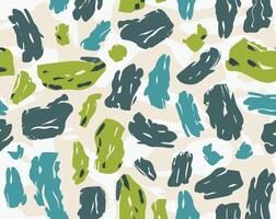 Green and Gray Leopard Print Pattern on White Background, Letterboxing, Organic Shapes, Light Teal and Dark White, Multi-Coloured Minimalism vector