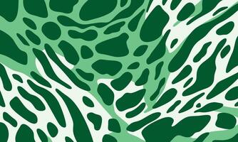 Green and White Abstract Pattern, in the Style of Green Leopard Print vector