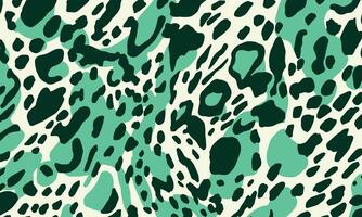 Green and White Abstract Pattern, in the Style of Green Leopard Print vector