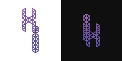 Letters IX and XI Polygon Logo, suitable for business related to polygon with IX or XI initials vector