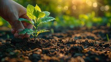 AI generated Green Growth. Urban Reforestation photo