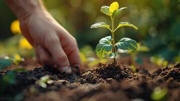 AI generated Green Growth. Urban Reforestation photo