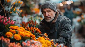 ai generado de caballeros tributo. flores de apreciación foto