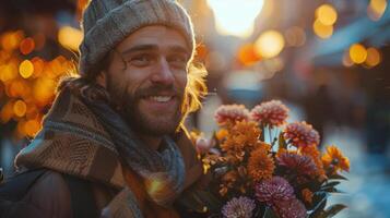 AI generated Gentlemen's Tribute. Blossoms of Appreciation photo