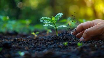 AI generated Green Growth. Urban Reforestation photo