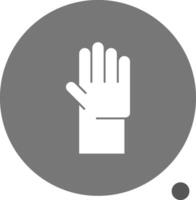 Hand Raise Glyph Shadow Icon vector