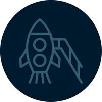 Rocket Line Multi color Icon vector