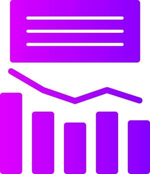 Chart Solid Multi Gradient Icon vector
