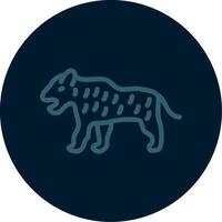 Tiger Line Multi color Icon vector