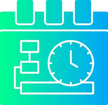 Deadline Solid Multi Gradient Icon vector