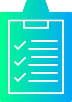 Checklist Solid Multi Gradient Icon vector