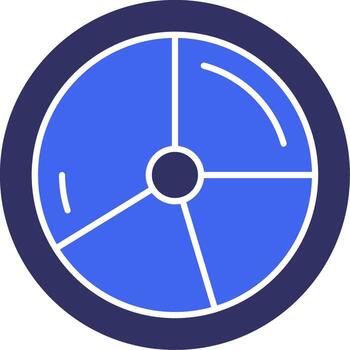 Pie Chart Solid Two Color Icon vector