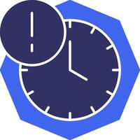 reloj con fecha límite sólido dos color icono vector