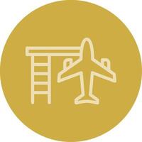 Airplane Line Multi color Icon vector