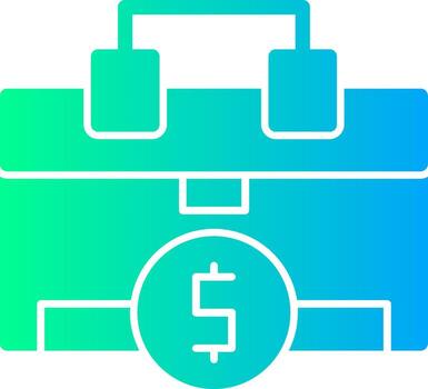 Finanzas sólido multi degradado icono vector
