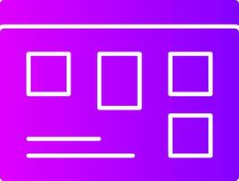 Scrum Board Solid Multi Gradient Icon vector