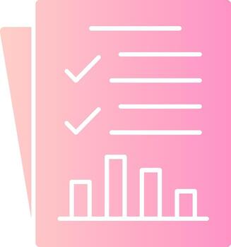estado reporte sólido multi degradado icono vector