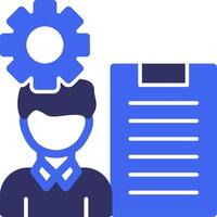 Project Manager Solid Two Color Icon vector