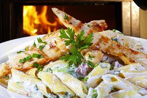 Grilled Chicken Steak with Penne photo