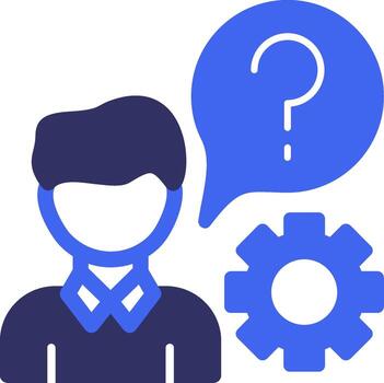 cliente sólido dos color icono vector