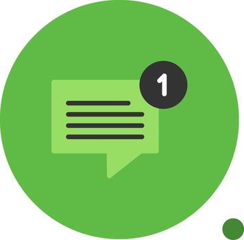 Message Flat Shadow Icon vector