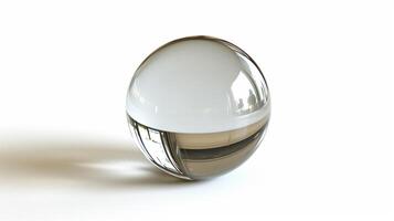 AI generated glass ball with mirror photo