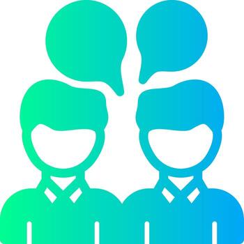 comunicación sólido multi degradado icono vector