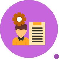 Project Manager Flat Shadow Icon vector