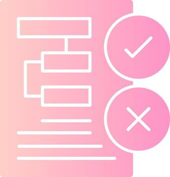 decisión sólido multi degradado icono vector