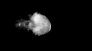 Muzzle flash on black background with alpha channel video