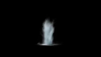 Ocean splash on black background with alpha channel video