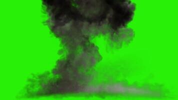 gas explosion på grön bakgrund video