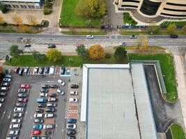 High Angle View of Industrial Estate Warehouse at Hemel Hempstead City of England UK. November 5th, 2023 photo